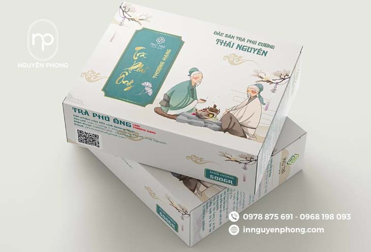 in hộp trà đơn giản mà tinh tế
